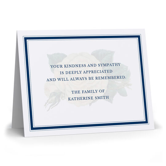 White Rose Folded Sympathy Cards